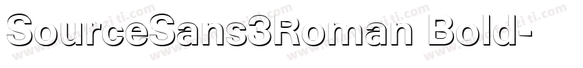 SourceSans3Roman Bold字体转换